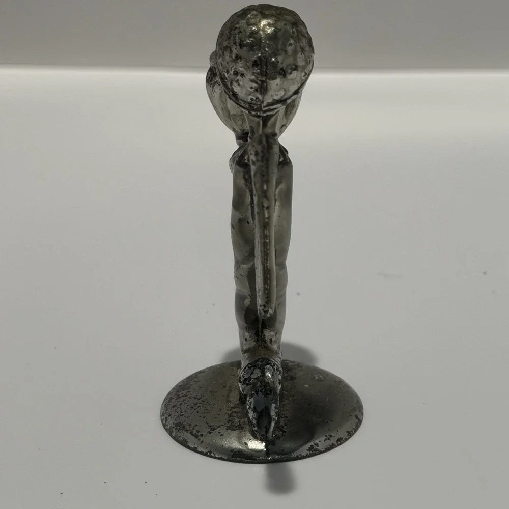 VTG Brass Kneeling Angel Miniature Candle Holder Taper Thin Candles‎ 1.75